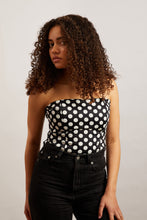 Load image into Gallery viewer, Stretch-Cotton Sateen Polka Dot Bandeau
