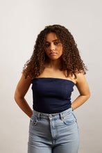 Load image into Gallery viewer, Stretch-Denim Navy Bandeau
