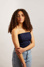 Load image into Gallery viewer, Stretch-Denim Navy Bandeau
