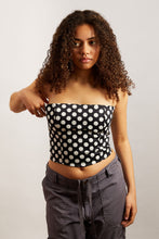 Load image into Gallery viewer, Stretch-Cotton Sateen Polka Dot Bandeau
