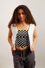 Load image into Gallery viewer, Stretch-Cotton Sateen Polka Dot Bandeau
