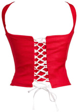 Load image into Gallery viewer, Red Square Neck Strap Corset
