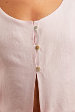 Load image into Gallery viewer, Open Front Pink Linen Top
