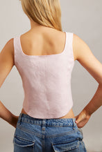 Load image into Gallery viewer, Open Front Pink Linen Top
