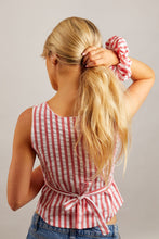 Load image into Gallery viewer, Red Stripe Seersucker Scrunchie
