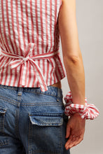 Load image into Gallery viewer, Red Stripe Seersucker Waistcoat
