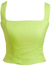 Load image into Gallery viewer, Lime Square Neck Strap Corset
