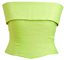 Load image into Gallery viewer, Lime Green Fold Over Corset
