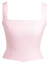 Load image into Gallery viewer, Pale Pink Square Neck Strap Corset
