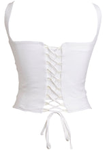 Load image into Gallery viewer, White Square Neck Strap Corset
